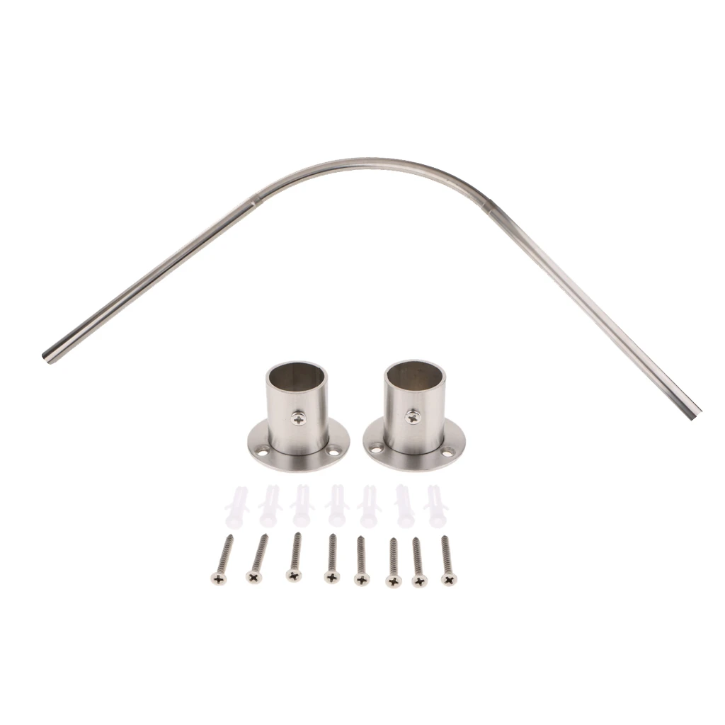 Shower Curtain Corner Curved Rail Rod Pole Bath Tub Window Curtain Rod Rail Compatiable With Track Clips Slider Hanger140cm Shower Curtain Poles Aliexpress