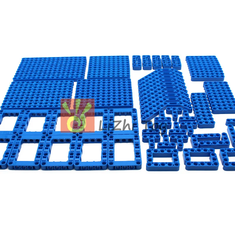 Building Blocks 120PCS DIY Technical Parts 6 Colors Liftarm Thick Building Bricks Blocks Accessory Set Arm Beam Mechanical High-Tech Toys
