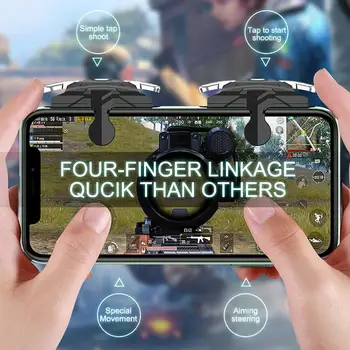 

Metal Gamepad PUBG Mobile Trigger Control Smartphone Gamepad Controller L1R1 Gaming Shooter For Iphone Android