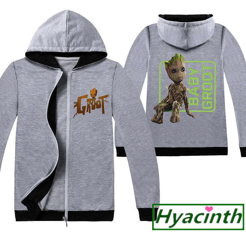 I am groot/куртка для мальчиков детское тонкое пальто Одежда для маленьких мальчиков и девочек детские топы для девочек с изображением Мстителей, Детская футболка одежда с капюшоном