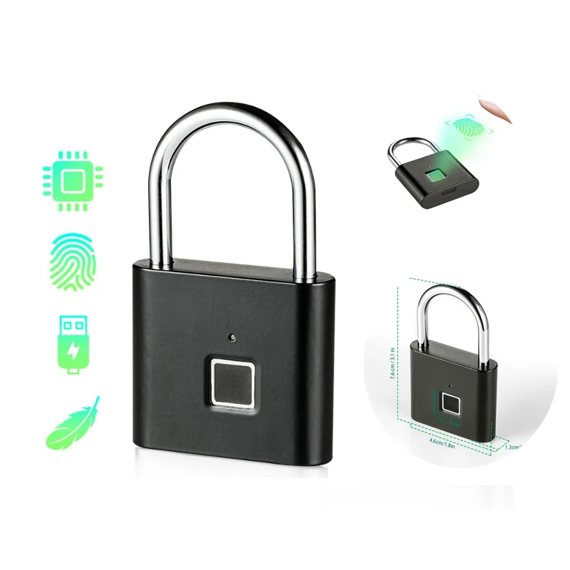 Умный Замок для путешествий с отпечатком пальца с принтом Candado Masterlock Cerradura Интеллектуальный умный дверной замок отпечатков пальцев