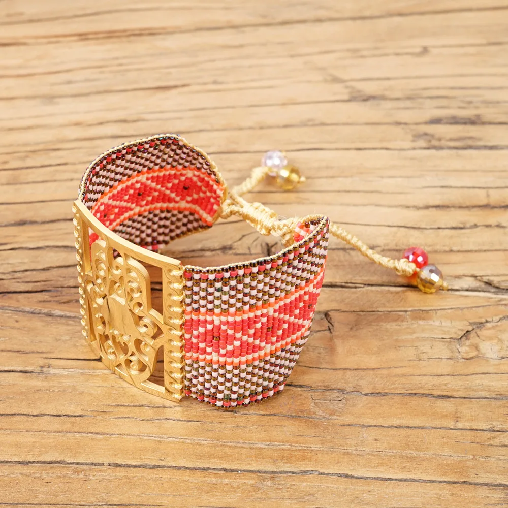 Браслеты JOYE из нержавеющей стали, браслет Boho MIYUKI, браслеты с кабелем, антикварные, ручной работы, Регулируемый мужской браслет, Прямая поставка, поставщик