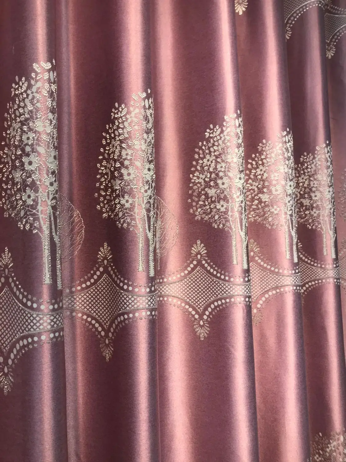pink curtains Современный минималистичный Печатный занавес s для гостиной розовый/синий/коричневый шторы оконная панель ткань занавеска для спальни затенение - Цвет: pink curtains