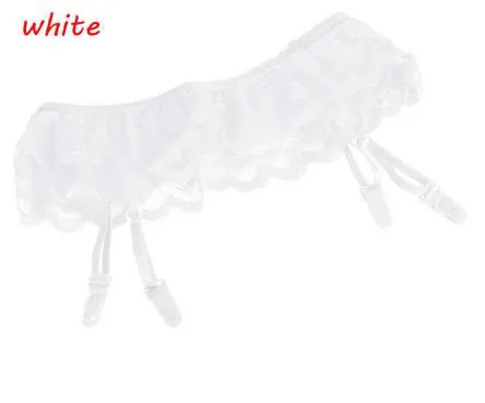 gw012002 Белые подвязки, свадебные женские куклы, сексуальное нижнее белье, Чулки с подвязками, кружевные подвязки, пояс для ног, кольцо, ремни, бант, до бедра - Цвет: gw012002