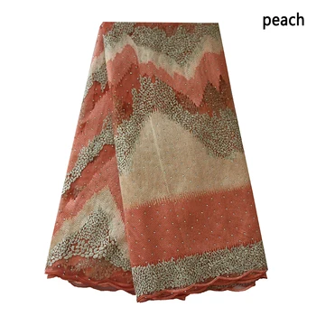 

2019 Peach Lace Fabric Swiss Voile Fabric for Dress Lace Wedding Dress Material Nigerian Fabric Lace for Dresses