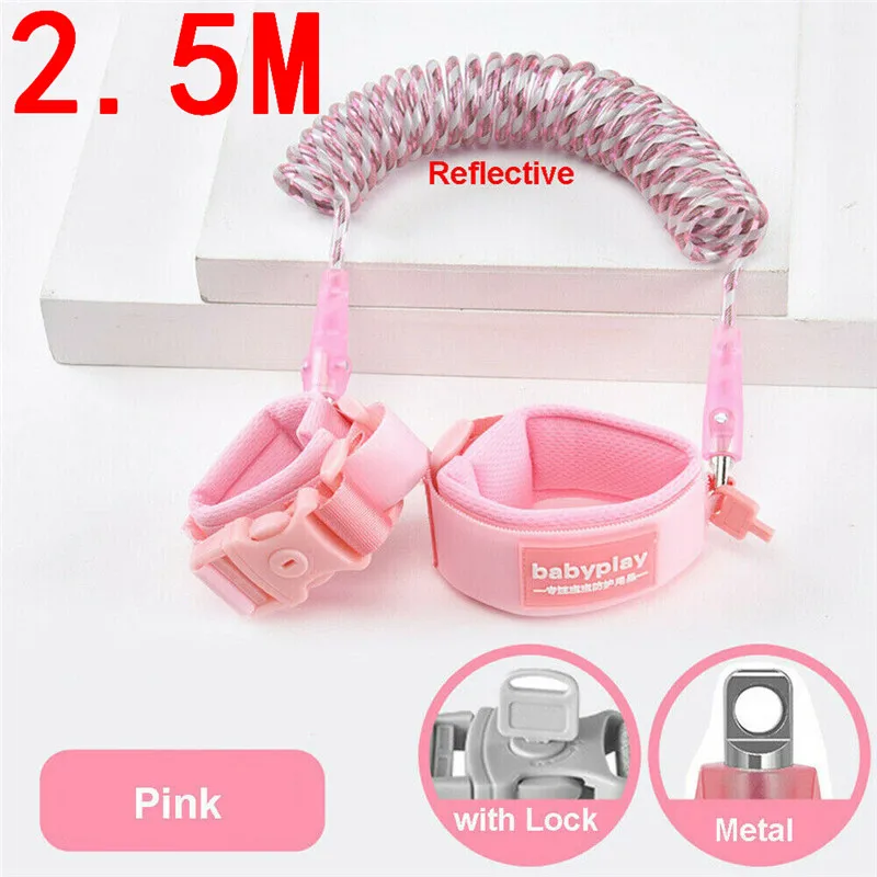 A3 Kids Baby Reflective Safety Harness Leash 360° Anti Lost Wrist Link Traction Rope Swivel Cord for Children Over 2Years - Цвет: A3