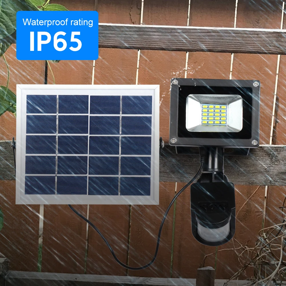 SUNYIMA Solar Panel Flood Light 10W Bateria Solar Sun Power Outdoor Waterproof Floodlight Garden Motion Sensor Solars Spotlights