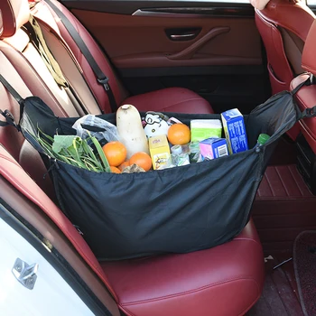 

Foldable Car Rear Storage Bag High Capacity Shopping Basket Stowing Tidying Multifunction Finish Container Auto Organizer