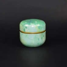 Порошок мини-банки Многофункциональный китайский стиль круглый металлический банка для чая коробки для хранения кофе с крышкой