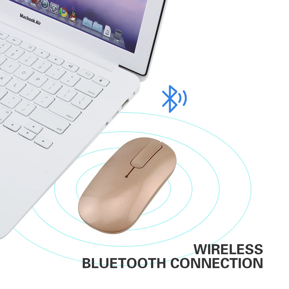 CHYI Bluetooth 4,0 Беспроводная перезаряжаемая компьютерная мышь Мини Сенсорная оптическая ПК Mause Бесшумная ультра тонкая эргономичная мышь для ноутбука
