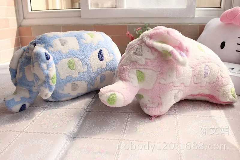 Многофункциональная подушка С Рисунком Слона и одеяло с рисунком слона, Коралловое бархатное воздухопроницаемое одеяло, детское одеяло большого размера