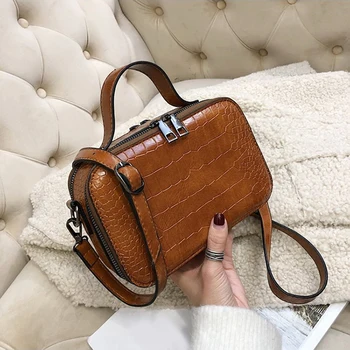 

Pattern Leather Crossbody Bags For Women 2020 Fashion Small Solid Colors Shoulder Bag Female Handbags and Purses With Handle New