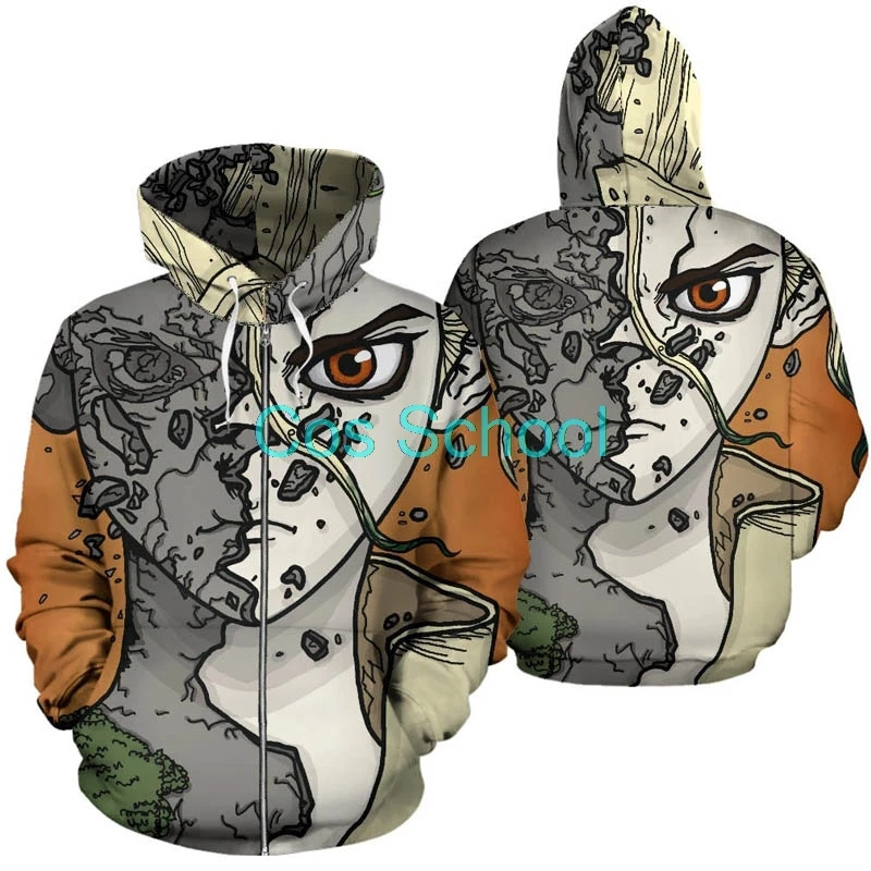 Cos School Dr. Stone Ishigami Senku, толстовки для косплея, для взрослых, с принтом, с капюшоном, на молнии, куртки, пальто, Senku Ishigami, топы, костюмы