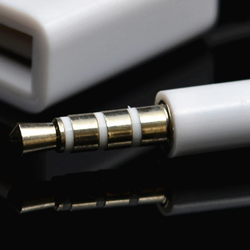 USB Кабель-адаптер для передачи данных/зарядки 3,5 мм аудиоразъем AUX к USB 2,0 Мужской Кабель-адаптер для зарядки
