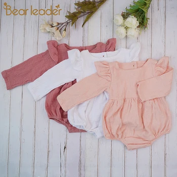 

Bear Leader Baby Bodysuits 2020 New Autumn Toddler Girls Outfits Infant Solid Jumpsuits Baby Kids Clothing One-Pieces Baby Suits