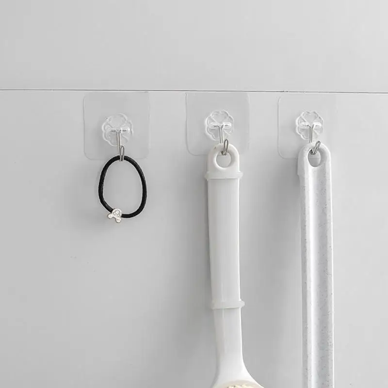1 шт., 5 кг, крепкие прозрачные крючки на присоске, вешалки для кухни, ванной комнаты, водостойкая клейкая стойка для тяжелой нагрузки