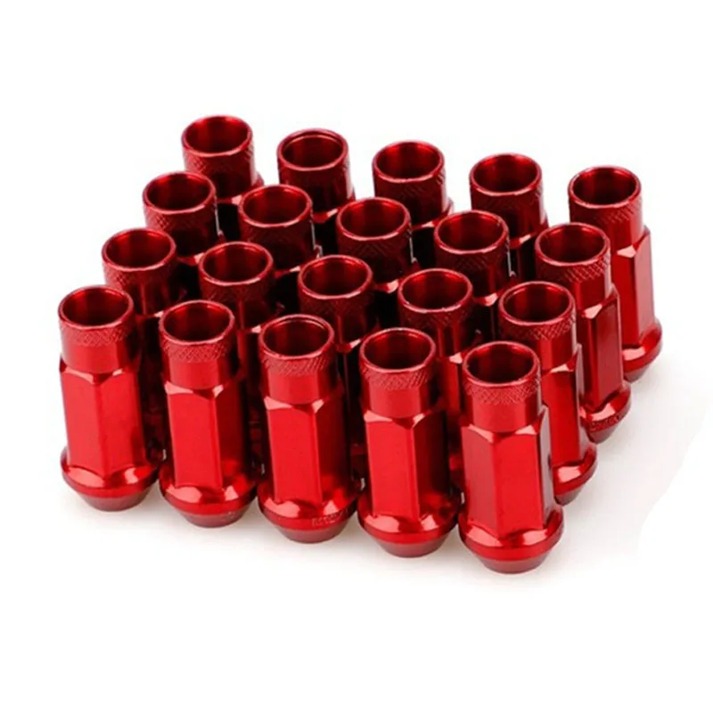 

20pcs New Wheel Lug Nuts Kit Set M12 X 1.5MM Car Parts Red Alloy Wheel Hub Nut Car accessories For Honda Civic Accord Toyota