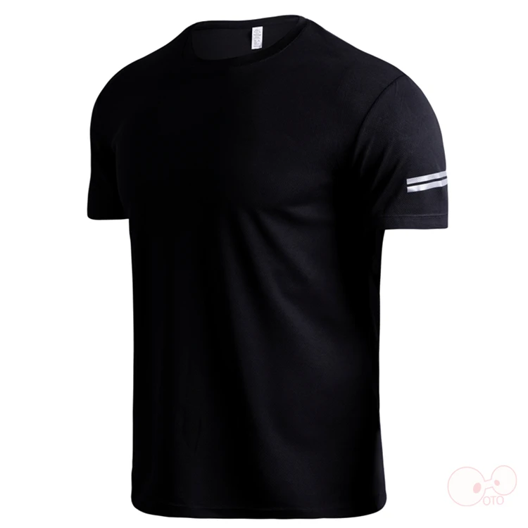 Светоотражающие Полоски делают одежду дышащая быстросохнущая Fit короткий рукав Для мужчин s бег рубашки Для мужчин Футболки тренажерный зал Фитнес T рубашка Спортивная одежда Джерси