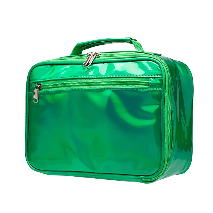 Приграничный изолированный ледяной пакет цветной детский лазер PU изоляционный мешок сумка для обеда для студентов