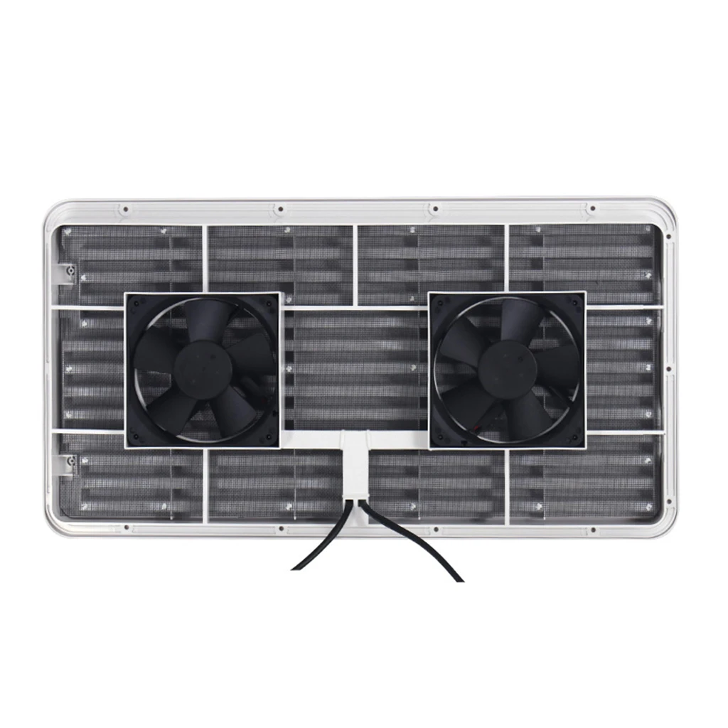 Universal RV Storage Hatch with Fans Travel Trailer Accessories, White