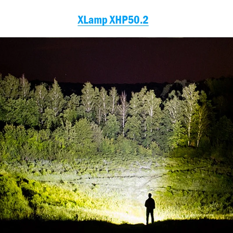 8000 lumens XLamp xhp50.2 most powerful led flashlight rechargeable torch usb xhp50 hand lamp 18650 or 26650 battery hunting