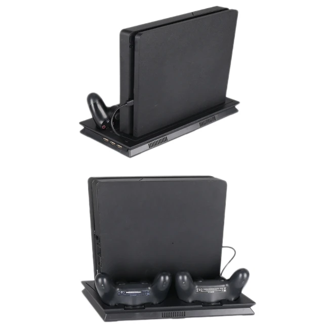 Вертикальная подставка с охлаждающим вентилятором для PS4 Slim/Pro/Обычная Playstation 4, зарядное устройство для геймпада зарядная док-станция с 3 портами USB Hu