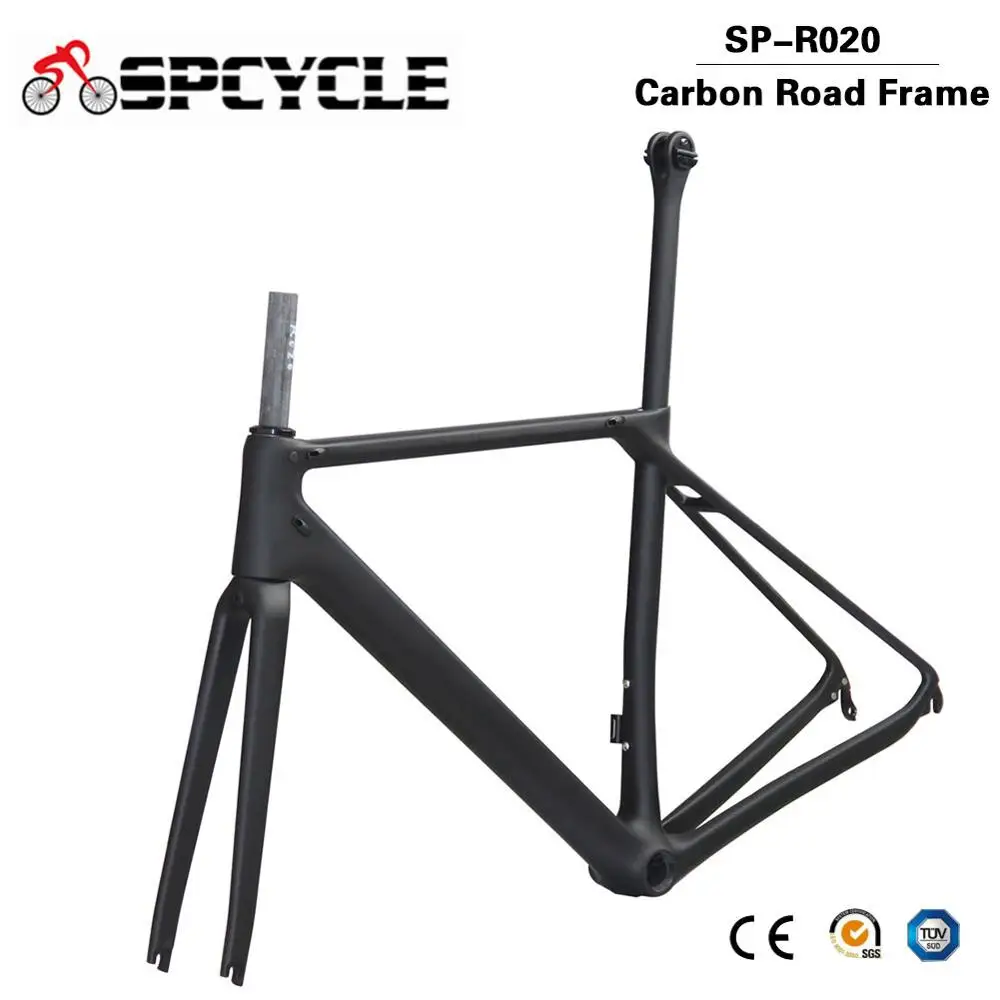 US $399.00 Spcycle Carbon Road Bike Frame BB86 Racing Bicycle Frame 2020 New Ultralight Road Bicycle Frameset With Headset BB86