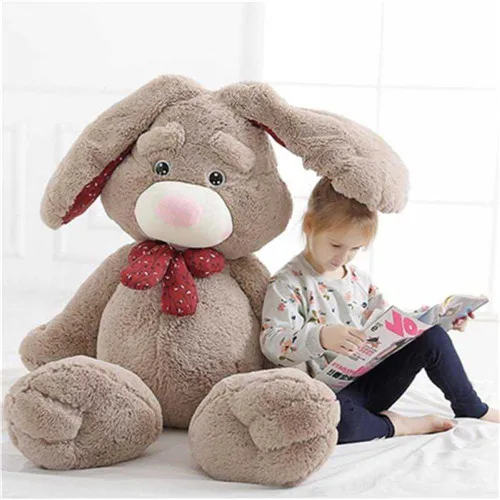 Fancytrader Giant Pop Anime Bunny Plush Doll Big Soft Stuffed Long Ear Rabbit Animals Toy 3 Colors (2)