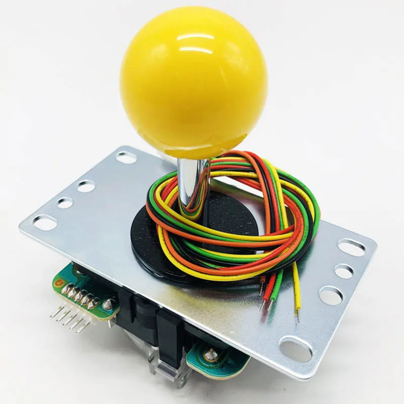 Аркадная игра классический джойстик 4 способ 5pin DIY игровой джойстик красный шар боевые палки Запчасти для авто для Аркада jamma - Цвет: Цвет: желтый