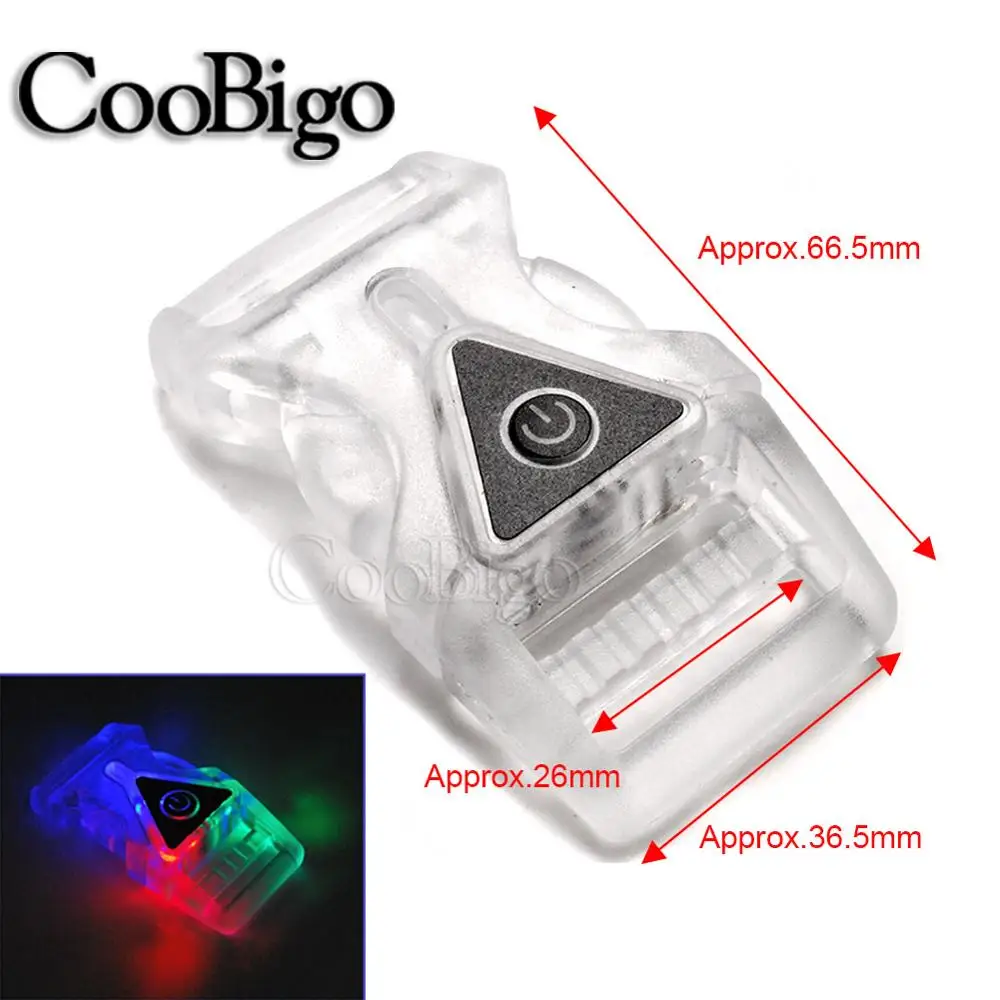 1pcs Colorful Light Glow Safety Adjustable Side Release Buckles For Backpack Strap Belt Garment Dog Collar Webbing Parts - Цвет: 26mm