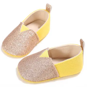 

2018 Lovely Newborn Baby Shoes First Walkers Shoes Anti-slip Soft Sole Casual Shining Design Bebe Moccasins for Toddler Infant