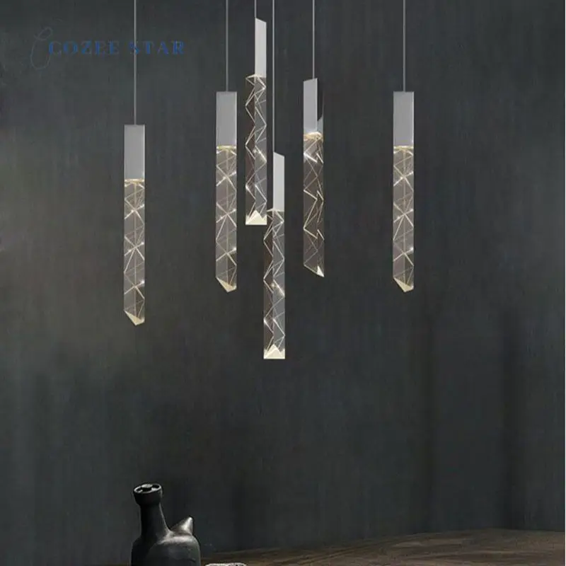 

Luxury LED Chandeliers Lighting Modern Crystal Metal Pendant Hanging Lamps Bedroom Living Room Big Staircase Lights Fixture