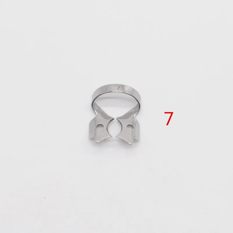 1pcs NO. 7 Стоматологическое лабораторное оборудование эндодонтические восстановительные резиновые зажимы плотины - Цвет: 1pcs NO. 7