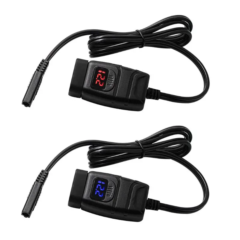 12V SAE To USB Adapter with Voltmeter ON OFF Switch Motorcycle Quick Disconnect Plug with Waterproof Dual QC3.0 USB Fast Charger