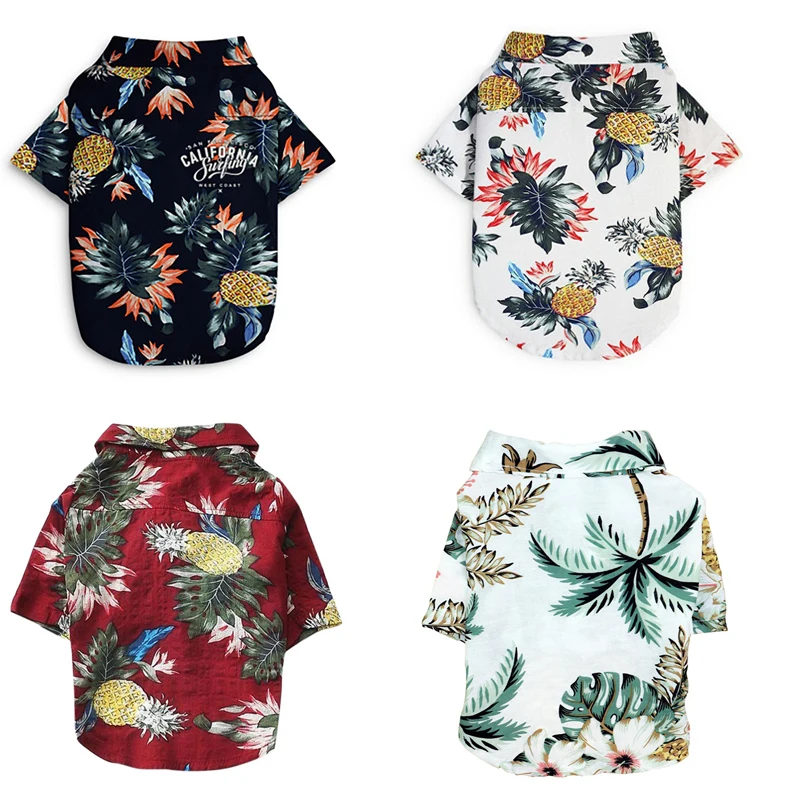 Summer Dog Shirts Clothes Beach Clothes Vest For Cats Dogs Clothing For