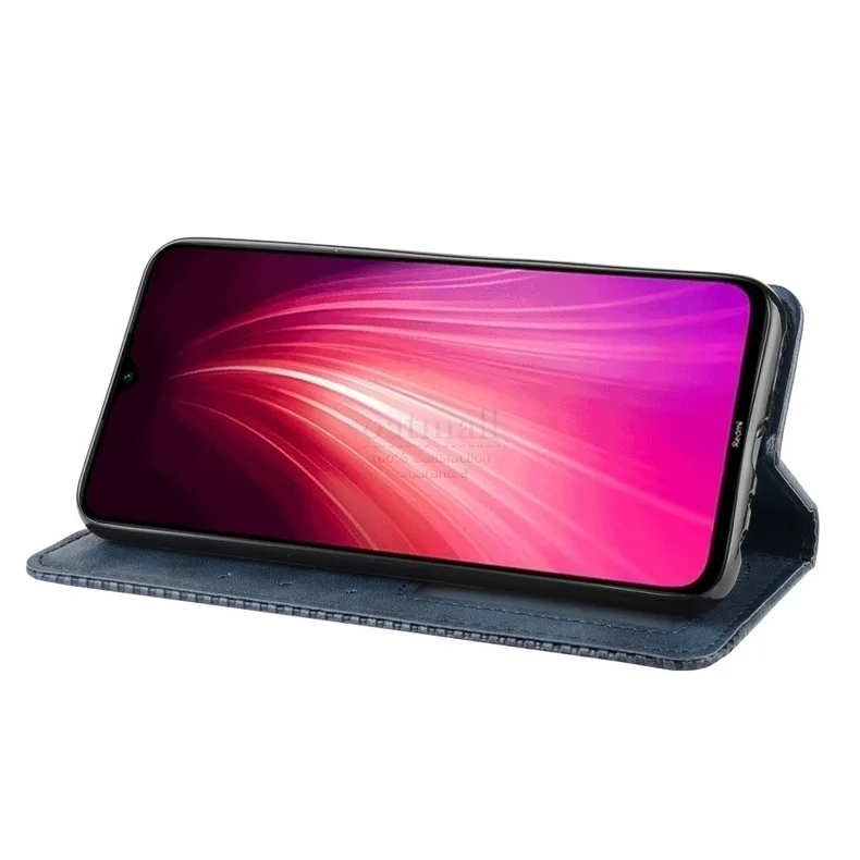 Magnetic Leather Flip Cover For Xiaomi Redmi Note 8 8 Pro Case Book Wallet Vintage Slim Card Stand Soft Cover Luxury Phone Bags