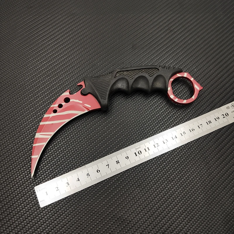 Прямая поставка 4,5 мм толщина CS GO Karambit нож кемпинг счетчик удара коготь тактический нож настоящая игра нож шейный нож оболочка