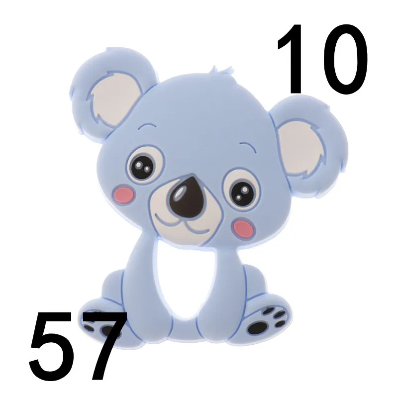 Koala57 ATOB, 10 шт., Детские Прорезыватели, коала, грызун, единорог, безопасный, жевательный, пищевой, Детские Прорезыватели, игрушки, соска-подвеска, ожерелье, аксессуары - Цвет: Koala57