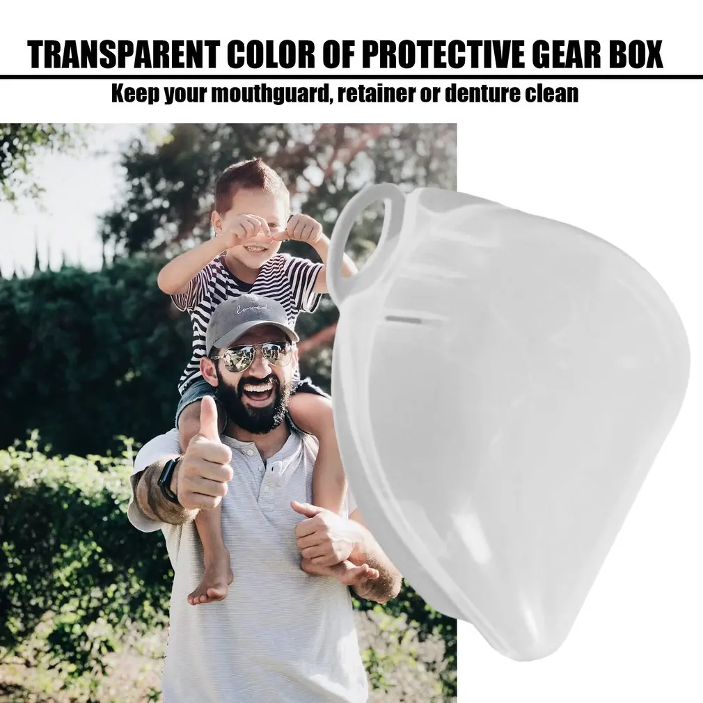 Transparent Plastic Mouth Guard Case Orthodontic Dental Retainer Box Denture Storage Mouth Guard Container Case 3