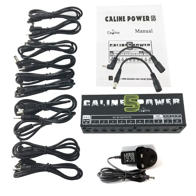 Caline CP-05 Питание 10 Выход Мощность для детей в возрасте от 9 V, 12V или 18V гитарная педаль Q6PB