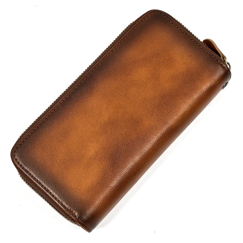 Credit Card Inner Zip Long Wallets Bifold Crazy Horse Long Wallet Male Phone Purse Vintage Genuine leather Men Clutch Wallet 30 Hdccefa2ed2d94aa2bba1d8db5d0d7f37f