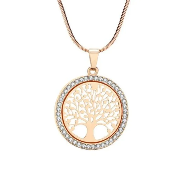 ylwhjj hot tree of life crystal round small pendant necklace gold colors bijoux collier elegant women jewelry gifts pendant necklaces aliexpress aliexpress