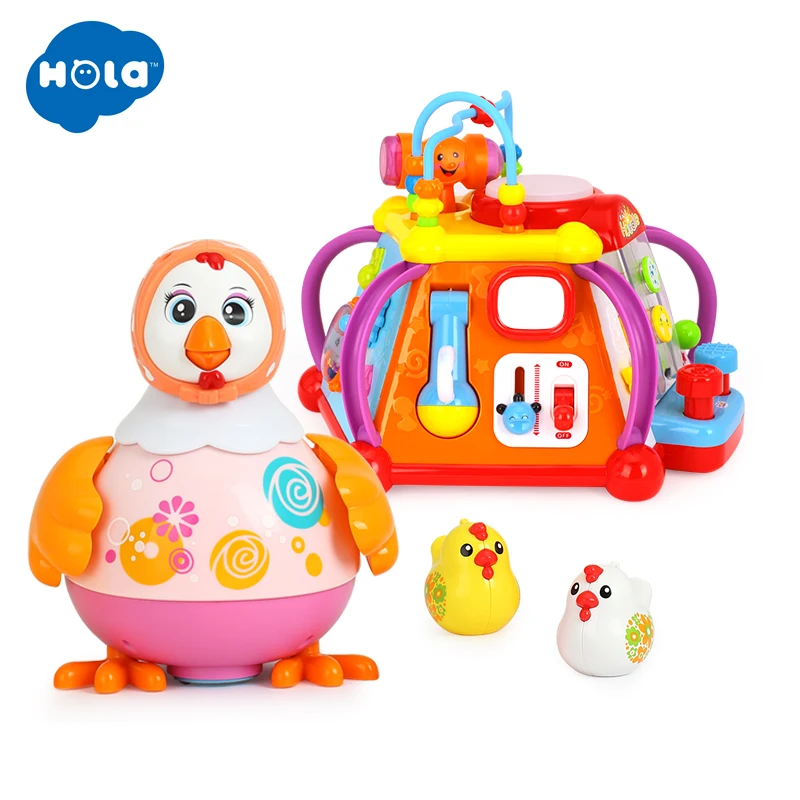 HOLA 806 и 6102, детские игрушки, музыкальный куб для активных игр, обучающая Развивающая игра, игровой центр, игрушка с огнями и звуками, игрушки
