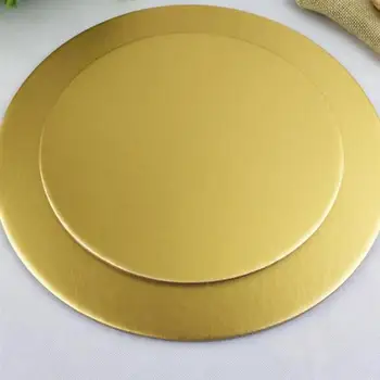 

8PCS Round Cake Base Boards Mousse Base Boards Cake Circle Base Tray Golden Dessert Board (16cm 21cm 25cm 30cm)