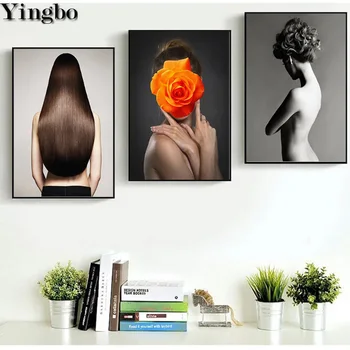 

5D DIY Diamond Painting Beauty salon art 3 Pieces Cross Stitch Diamond art mosaic diamond Embroidery for living room Nordic