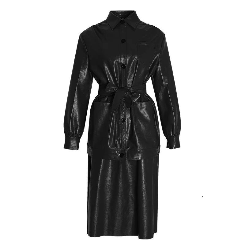 TWOTWINSTYLE из искусственной кожи Комплект двух предметов для Для женщин отложным