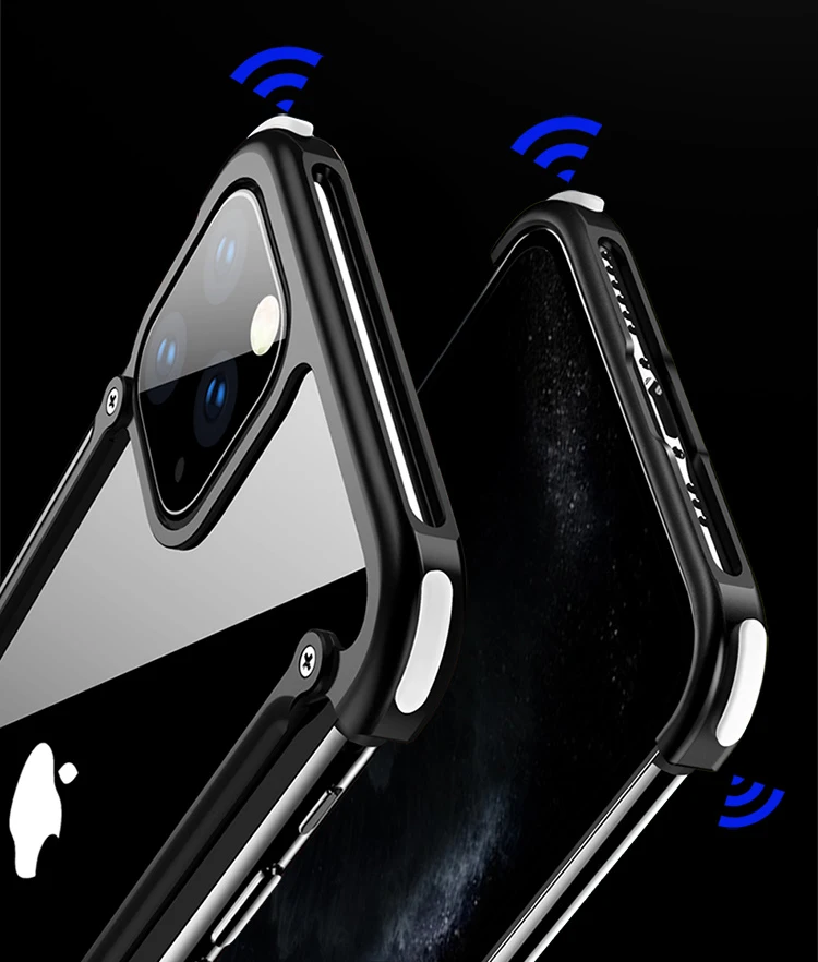 Алюминиевый металлический бампер Oatsbasf для Apple iPhone 11/Pro/Max, Роскошный чехол-подушка безопасности, Жесткий Чехол для iPhone 11