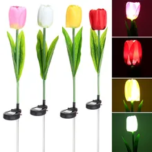 Солнечный светодиодный тюльпан цепочка цветов свет цветок водонепроницаемый Наружное Декоративное освещение Fariy Рождественские огни Свадебная вечеринка сад