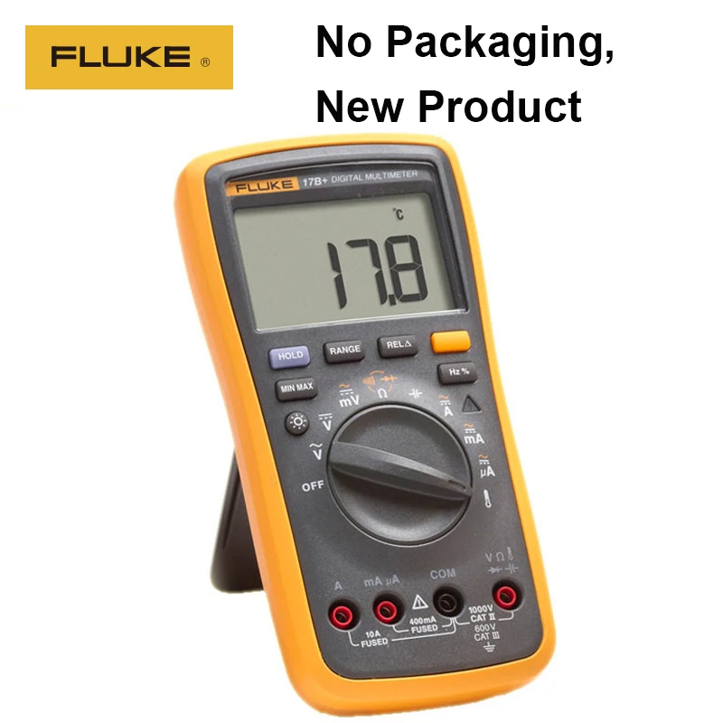 FLUKE оригинальный 17B + цифровой мультиметр AC/DC Напряжение Ток Емкость Ом тестер