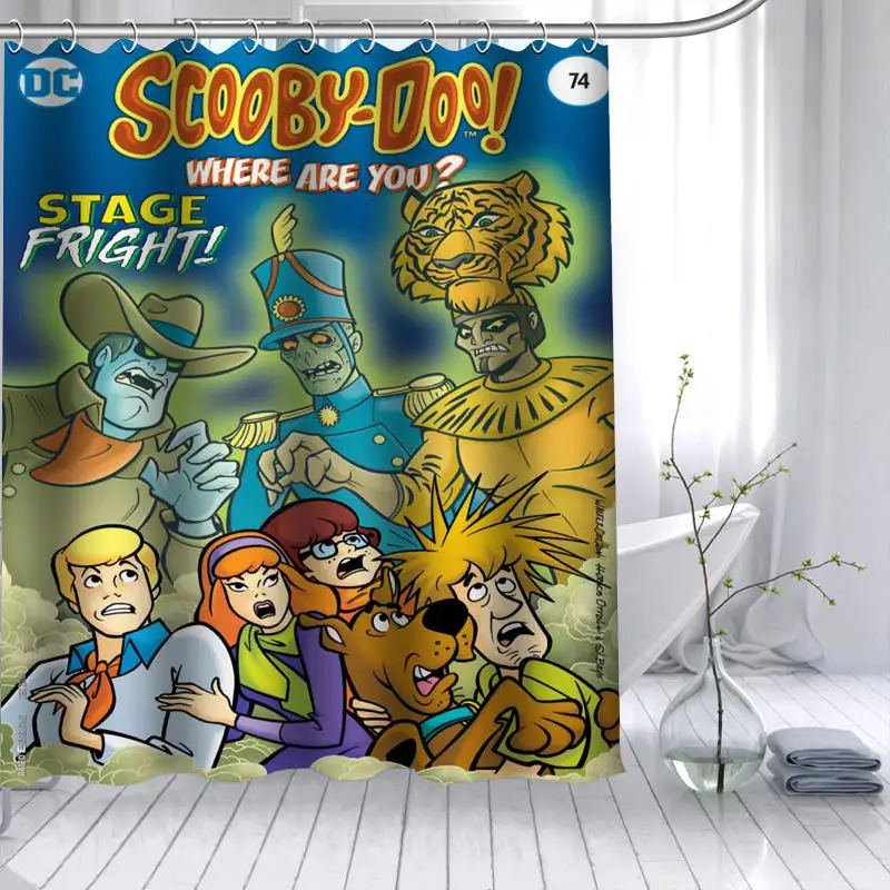 Новое поступление Scooby Doo Dog занавеска из полиэстеровой ткани высокой четкости Печать Водонепроницаемая занавеска для ванной 12 крюк занавес для ванной - Цвет: 15